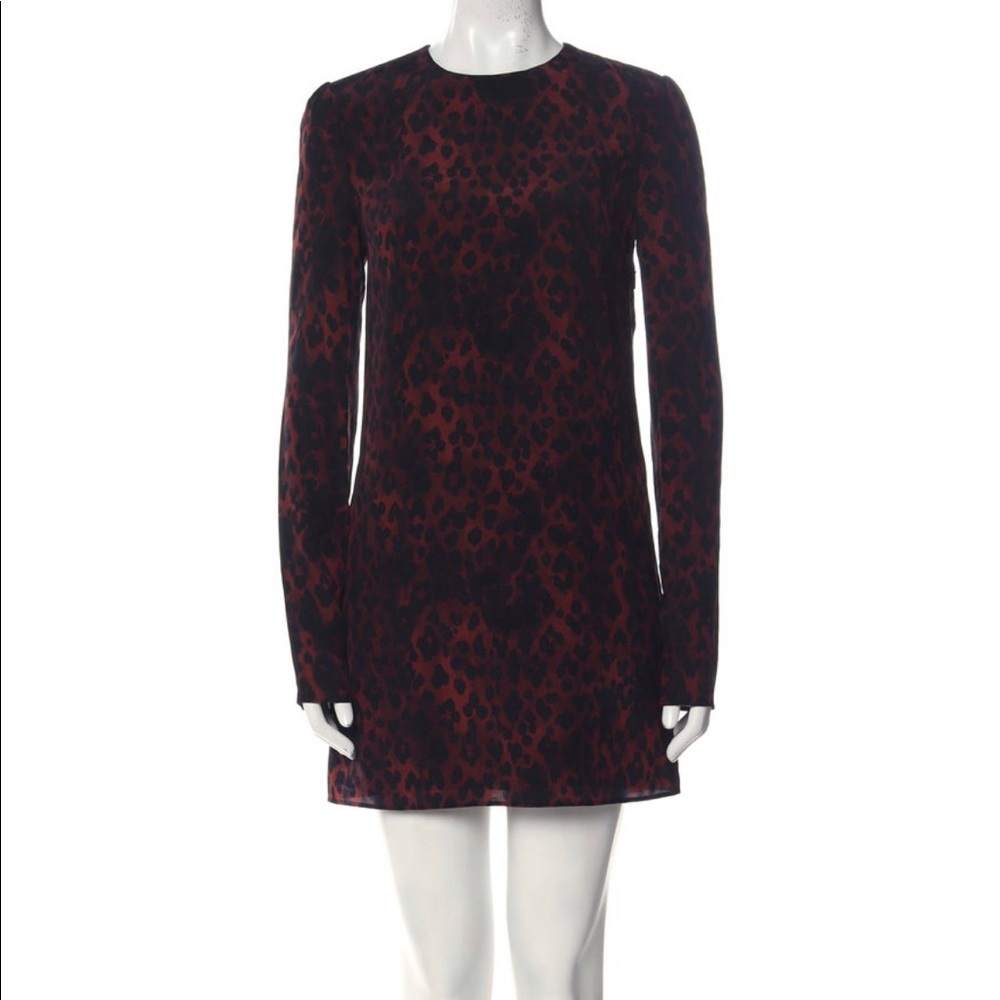 * SOLD *NWT Yves Saint Laurent Silk Animal Print Mini Dress